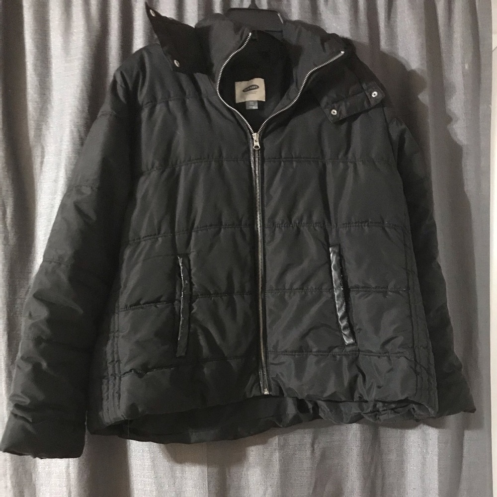 Old Navy XXL black winter coat with hood
